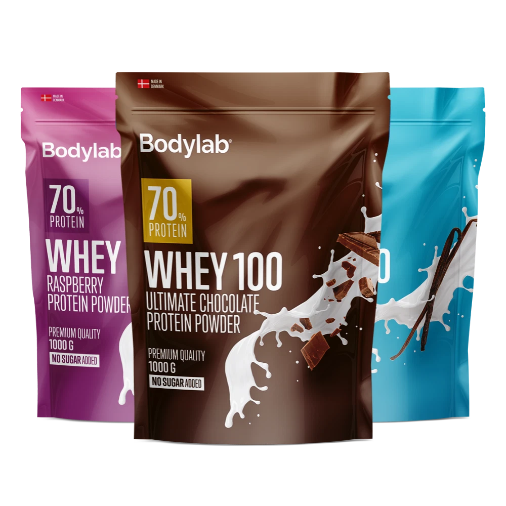 Bodylab Whey 100 protein pulver tilbud (5 kg - 599 kr) først til mølle kg pris KUN 119 KR (du modtager 5 poser af 1kg)